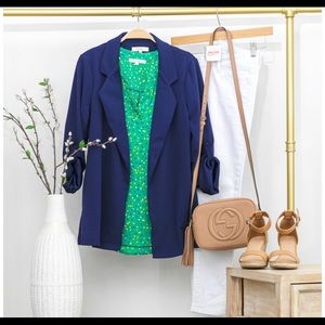 Navy Boyfriend Blazer-Never Worn